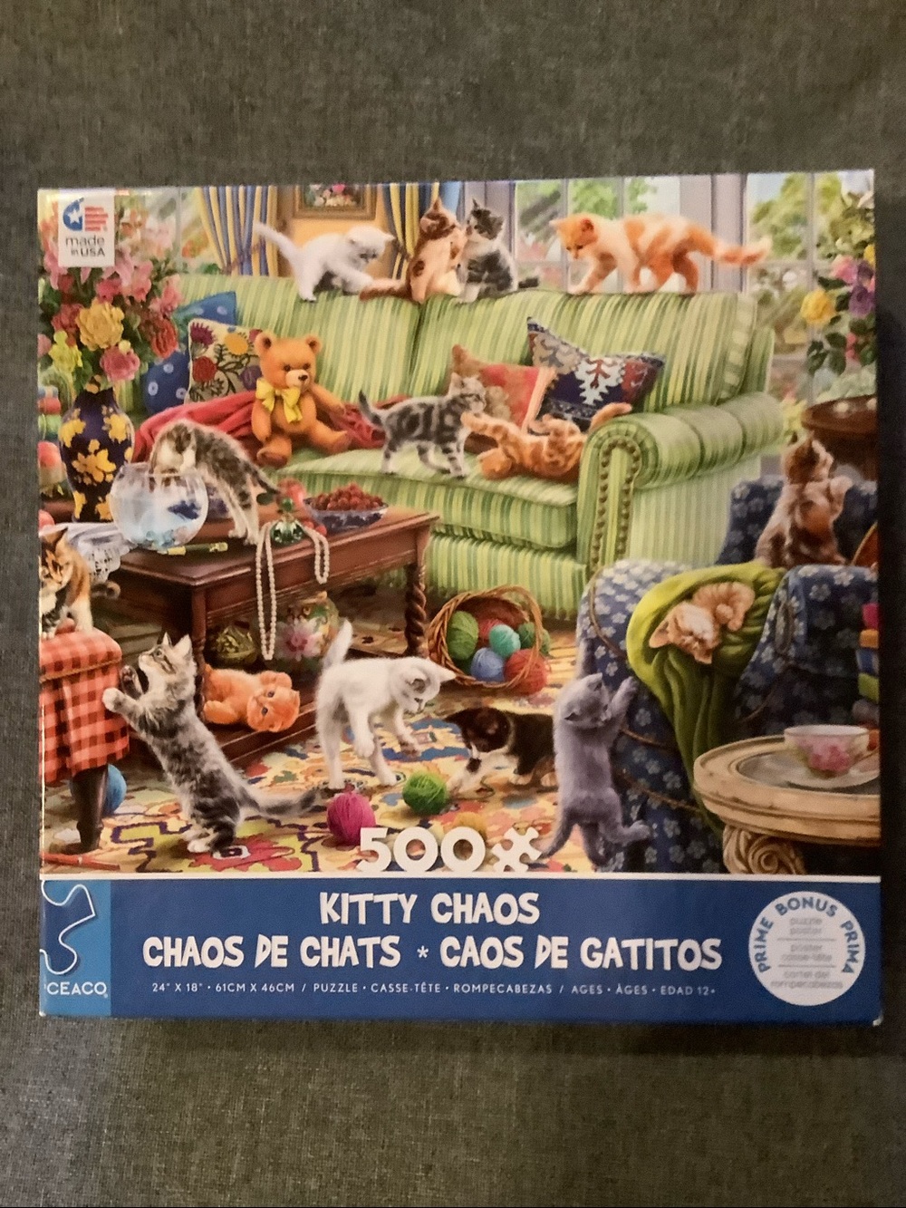 Kitty Chaos 500-Piece Puzzle - Multi Color
